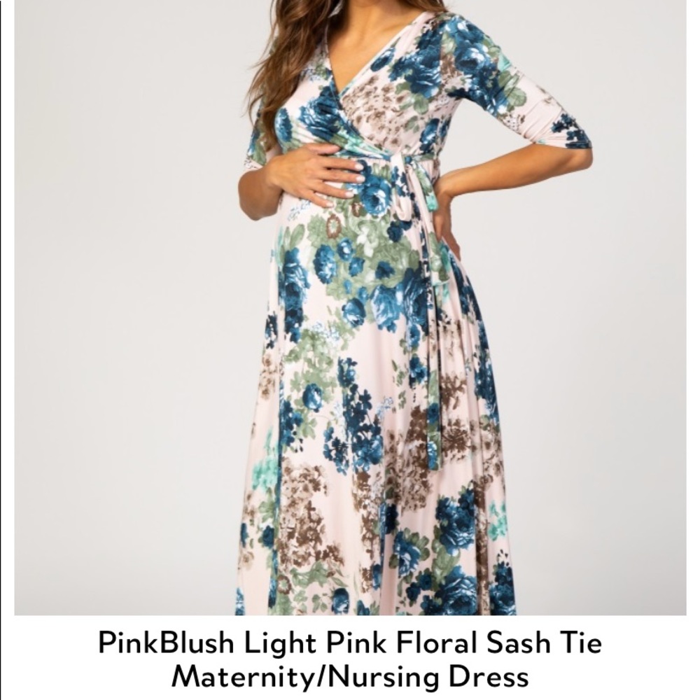 PinkBlush Floral Maternity Dress